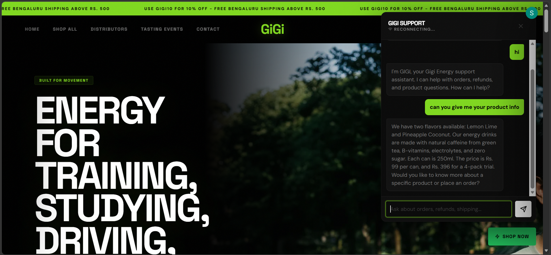Gigi AI Ops Screenshot